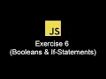 JavaScript Basics Revision Solving Key Exercises and Challenges Exercise 6