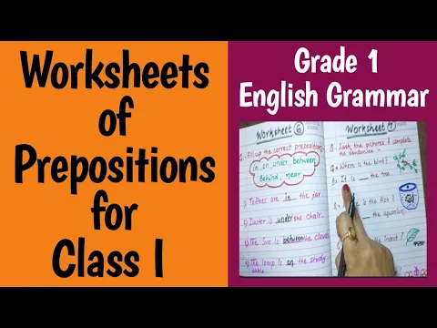 Download MP3 Prepositions | Prepositions Worksheet for Class I | Class I English Grammar | Grammar Worksheets