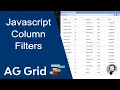 Javascript Data Grid built-in column filters overview for AG Grid