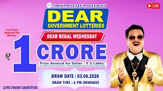 dear lottery live draw 6pm today 03 06 2026 sikkim state government lottery live