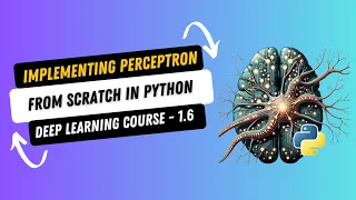 DL 1 6 Implementing Perceptron from scratch in Python Deep Learning Course