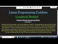 LPP25 Linear Programming Problems FARMER S Problem Graphical Method Example 3 UNBOUNDED