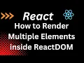 How to Render Multiple Elements inside ReactDOM ReactJS Tutorial for Beginners in Hindi 2023