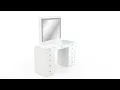 Tresanti Alexandra Vanity Table with LED Lighted Mirror Assembly