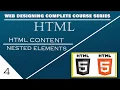 Html Content Html Nested Elements in Html Web Designing Complete Course Series on Part