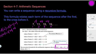 4-7 Arithmetic Sequences