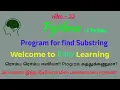 Python in Program To find the substring of a given string