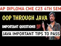 ap diploma c23 cme 4th sem java important questions oop through java important questions