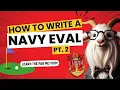Navy EVAL Part 2 How to Write Block 43 Bullets With PAR Position Actions Results
