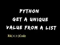 Get unique values from a list