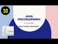Java Input Output Exploring print println printf and Scanner Class in Java Programming Part-30