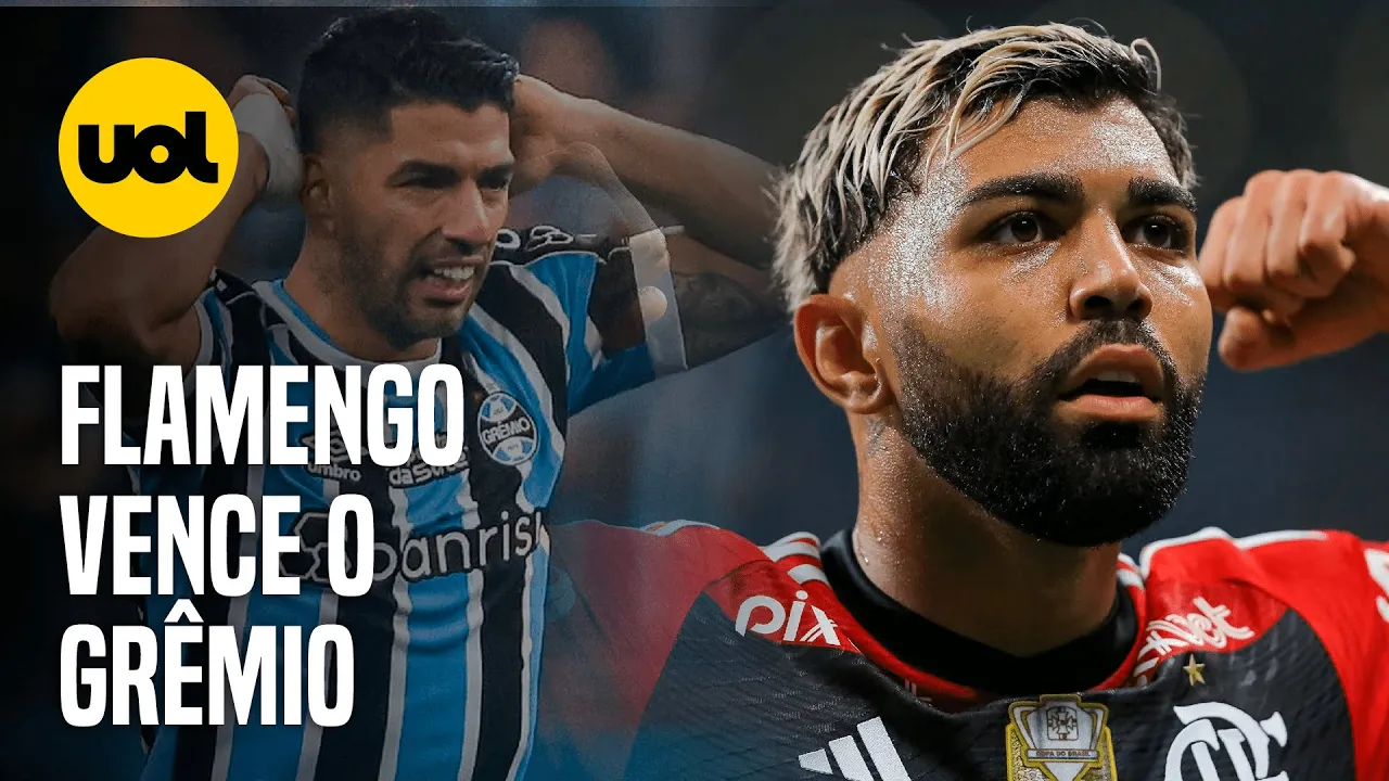 ???? FLAMENGO VENCE GRÊMIO POR 2 A 0 EM JOGO COM GABIGOL PERDENDO PÊNALTI E KANNEMANN EXPULSO