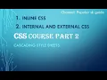 CSS complete tutorial INLINE INTERNAL AND EXTERNAL CSS part 2 Popular sk Guide in