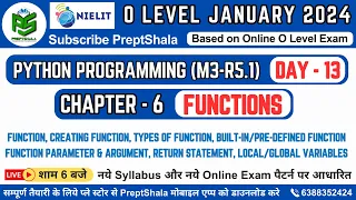 Day-13 Function in Python Python Python Programming for O Level O Level Preptshala