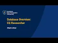CQ Researcher Database Overview