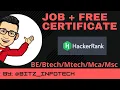 Hacker Rank summer internship skill certificate for Free python C java By bitz infotech