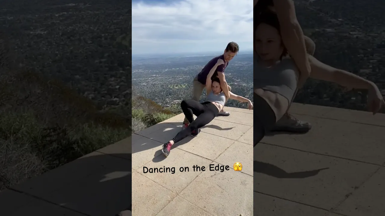 Dancing on the Edge 😱 #westcoastswing #improv