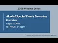 Iowa Tax Webinar Alcohol Special Events Licensing Overview