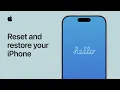 How to reset and restore your iPhone Apple Support