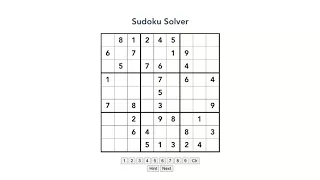 Sudoku Solver - Made with Vue js