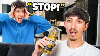 DRUNK PRANK ON MY BEST FRIEND! (ft. Rug)
