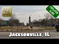 Driving Around Small Town Jacksonville IL in 4k