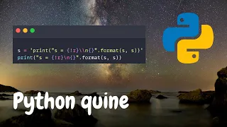 Writing a quine in Python