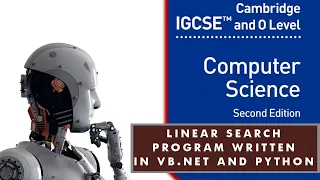 Linear search text animation program for Levels computer science written in vb net and python