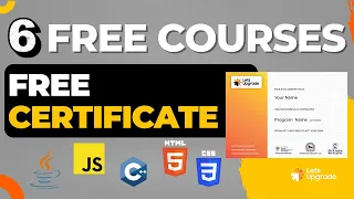 6 Free Courses LIVE with Certificate LetsUpgrade Free Courses