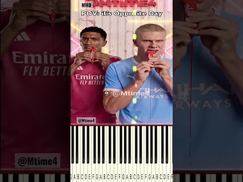 Haaland and Bellingham on Opposite Day 😂🔄 - Piano #parody #football #haaland