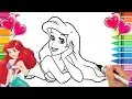 Ariel The Little Mermaid Coloring Page Disney s The Little Mermaid Coloring Book Glitter Art