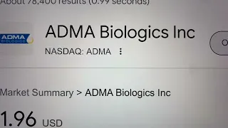 ADMA Biologics Inc ADMA Stock Trading Facts