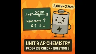 Question 2 - AP Chemistry Progress Check Unit 9 Thermodynamics Electrochemistry