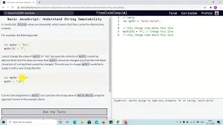 Lesson 32 - understanding string immutability