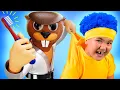 Download Lagu Trrr-Ra-Ta-Ta with Hippo, Loko, Monkey \u0026 Mini DB! | D Billions Kids Songs