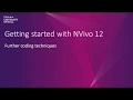 NVivo 12 Further coding techniques