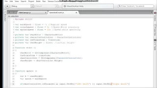Unity Javascript - SprintandCrouch js