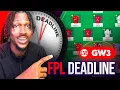 Download Lagu FPL GW3 DEADLINE STREAM🔥| BENCH BOOST ACTIVE🚨| Fantasy Premier League 25/26