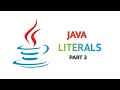 Java Tutorial Literals in Java