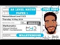 Edexcel AS Level Maths Paper 1 June 2024 Walkthrough MathsWit an