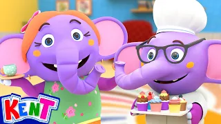 ☕Tea Party Song - Pretend Play | Kids Songs and Nursery Rhymes | Kent The Elephant