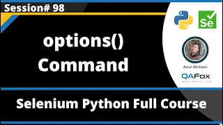 options command Selenium Python - Session 98