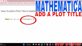 How To Add A Plot Title In Mathematica