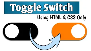 Animated Toggle Switch With Only HTML CSS CSS Button Tutorial
