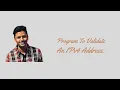 Program To Validate An IPv4 Address
