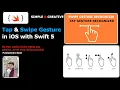 Tap and Swipe Gesture in iOS with Swift 5