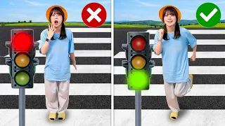 【寸劇】危ない！＞＜赤信号は渡っちゃダメ！学校の帰り道はキケンがいっぱい!?良い子は信号を守ろう！【交通ルール】