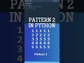 Number Pattern Python ASCII Pattern Program Pattern 2
