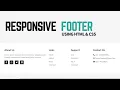 How to Make a Responsive Footer Using HTML CSS Responsive Footer Tutorial in Hindi