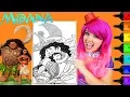 Coloring Moana Maui Disney Crayola Coloring Page Prismacolor Markers KiMMi THE CLOWN